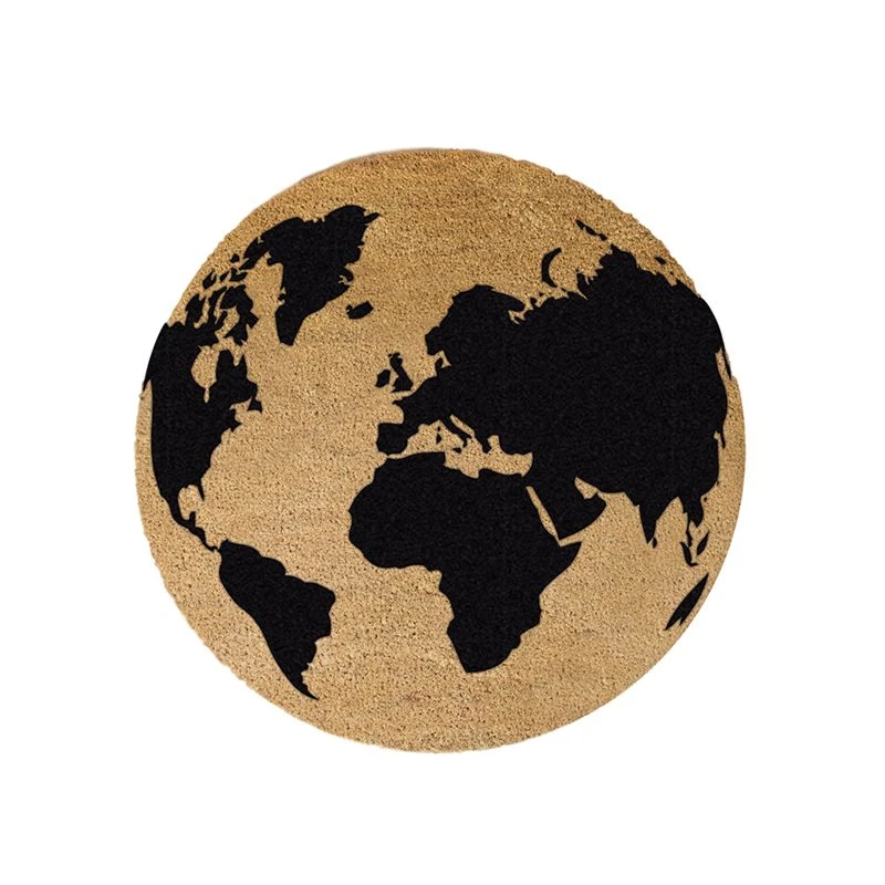 Artsy Globe Circle Coir Doormat Non Slip Indoor Outdoor Mats - Image 5