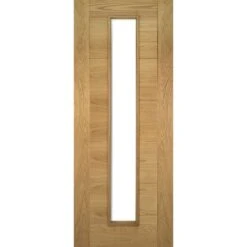 Deanta Seville Fully Finished Oak 1 Light Glass Internal Door