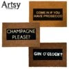 Artsy Glitter Coir Doormat Non Slip Indoor Outdoor Mats