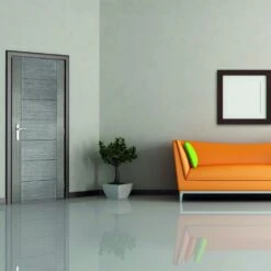 Mendes Light Grey Corsica Flush Grooved Door