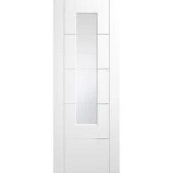 XL Joinery Portici Fully Finished White Clear Etched Glazed Internal Door - 1981mm X 762mm (78 Inch X 30 Inch)